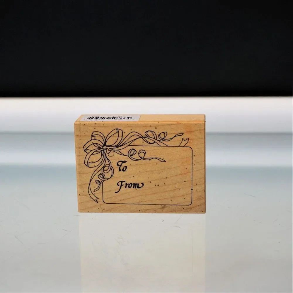 Gift Tag Stamp To From Vintage 1999 PSX Rubber Stamp